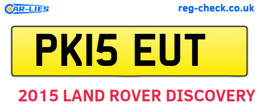 PK15EUT are the vehicle registration plates.