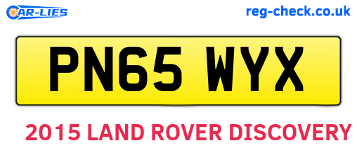 PN65WYX are the vehicle registration plates.