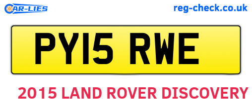 PY15RWE are the vehicle registration plates.
