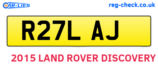 R27LAJ are the vehicle registration plates.