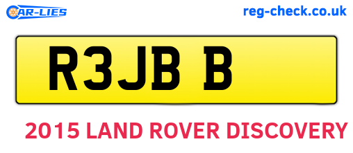R3JBB are the vehicle registration plates.