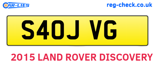 S40JVG are the vehicle registration plates.