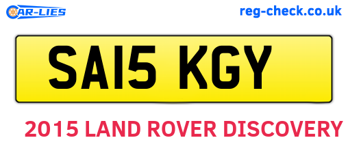 SA15KGY are the vehicle registration plates.
