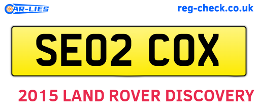 SE02COX are the vehicle registration plates.