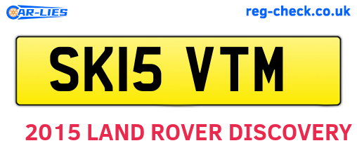 SK15VTM are the vehicle registration plates.