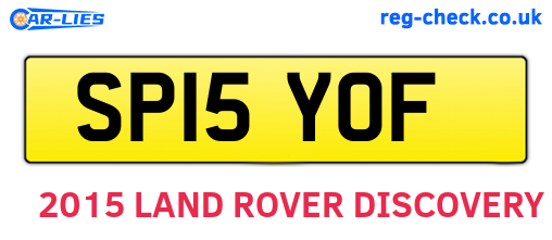 SP15YOF are the vehicle registration plates.