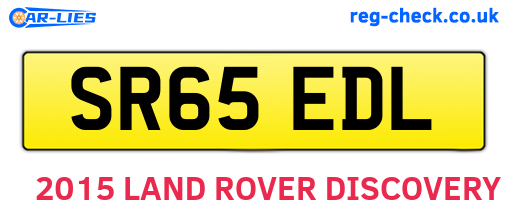 SR65EDL are the vehicle registration plates.