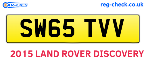 SW65TVV are the vehicle registration plates.