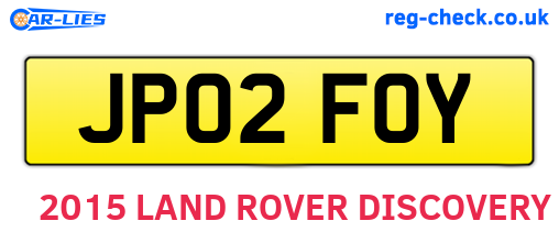 JP02FOY are the vehicle registration plates.