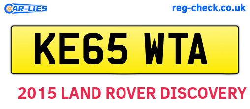 KE65WTA are the vehicle registration plates.