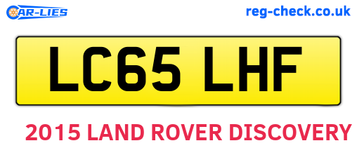 LC65LHF are the vehicle registration plates.