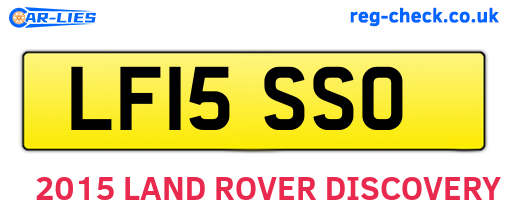 LF15SSO are the vehicle registration plates.