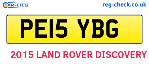 PE15YBG are the vehicle registration plates.