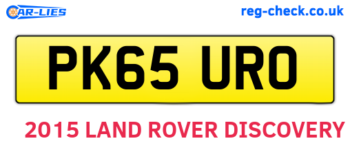 PK65URO are the vehicle registration plates.