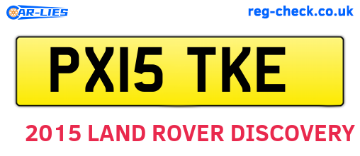 PX15TKE are the vehicle registration plates.