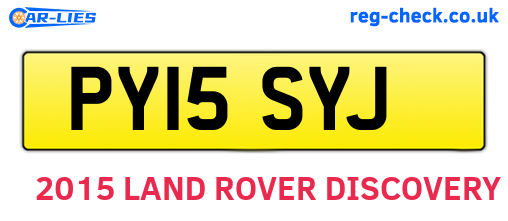 PY15SYJ are the vehicle registration plates.