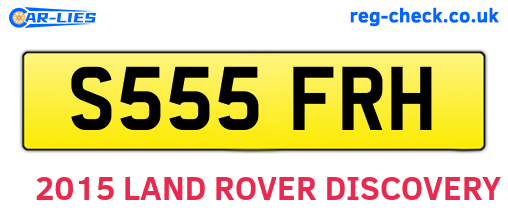 S555FRH are the vehicle registration plates.