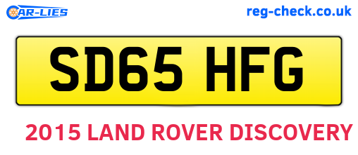 SD65HFG are the vehicle registration plates.