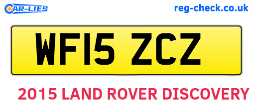WF15ZCZ are the vehicle registration plates.
