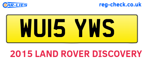 WU15YWS are the vehicle registration plates.