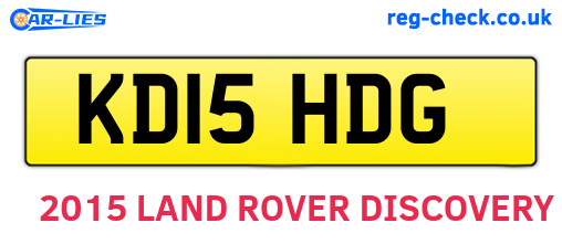 KD15HDG are the vehicle registration plates.