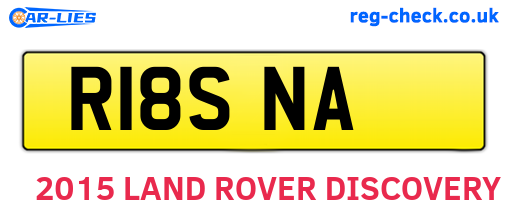 R18SNA are the vehicle registration plates.