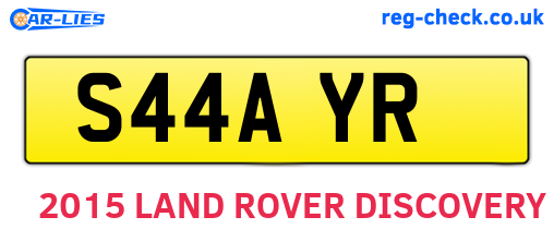 S44AYR are the vehicle registration plates.