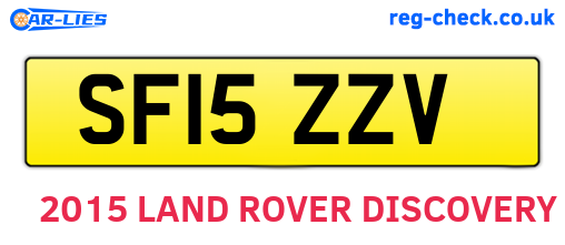 SF15ZZV are the vehicle registration plates.