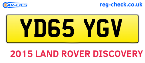 YD65YGV are the vehicle registration plates.