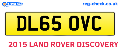 DL65OVC are the vehicle registration plates.