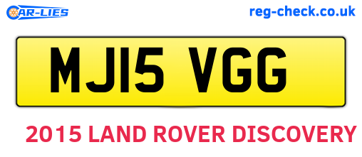 MJ15VGG are the vehicle registration plates.