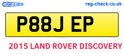 P88JEP are the vehicle registration plates.