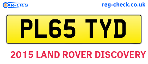 PL65TYD are the vehicle registration plates.