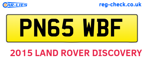 PN65WBF are the vehicle registration plates.