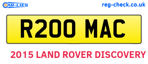 R200MAC are the vehicle registration plates.