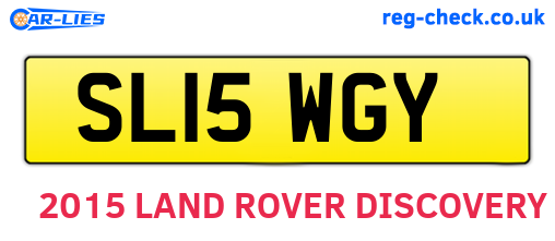 SL15WGY are the vehicle registration plates.