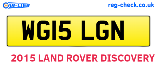 WG15LGN are the vehicle registration plates.