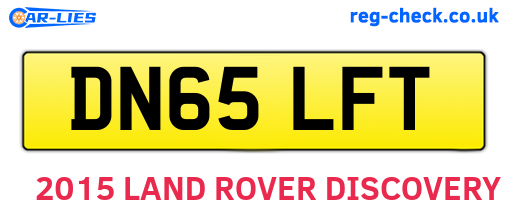 DN65LFT are the vehicle registration plates.