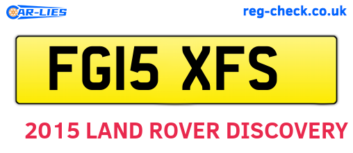 FG15XFS are the vehicle registration plates.