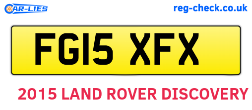 FG15XFX are the vehicle registration plates.
