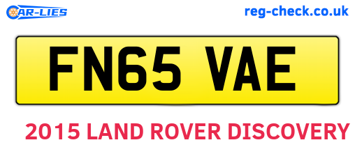 FN65VAE are the vehicle registration plates.