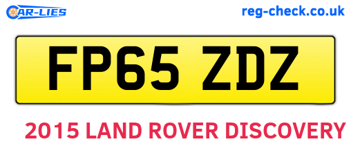FP65ZDZ are the vehicle registration plates.