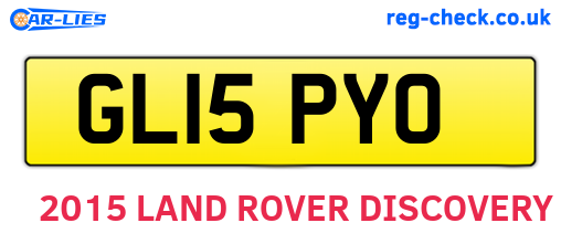 GL15PYO are the vehicle registration plates.