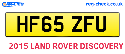 HF65ZFU are the vehicle registration plates.