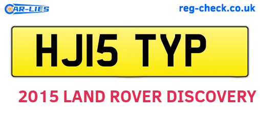 HJ15TYP are the vehicle registration plates.