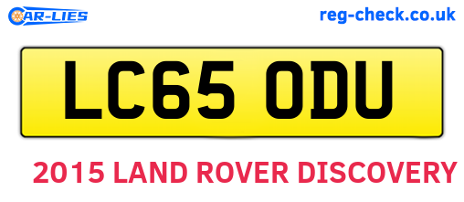 LC65ODU are the vehicle registration plates.