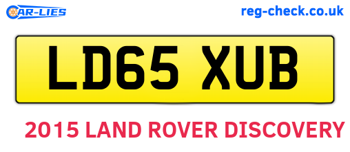 LD65XUB are the vehicle registration plates.