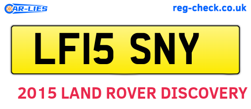 LF15SNY are the vehicle registration plates.