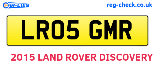 LR05GMR are the vehicle registration plates.