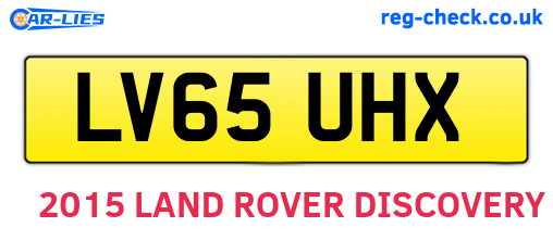LV65UHX are the vehicle registration plates.